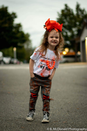 Halloween Stripes & Paint Distressed Jeans