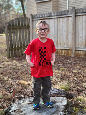 Checker Name Boys Shirt Girls Shirt