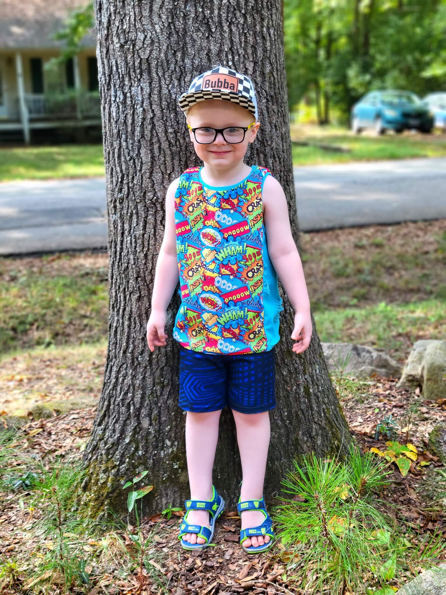 Muscle Tank with Color Block Strip