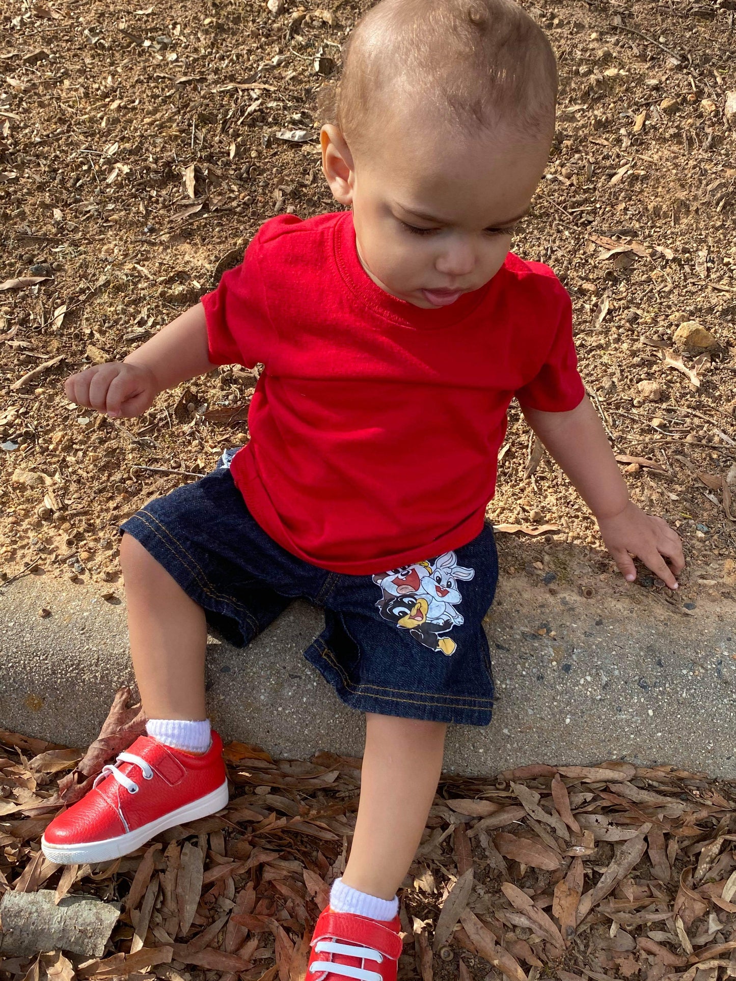 Loony Tunes Boys Distressed Jeans Shorts