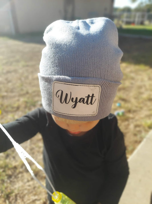 Personalized Patch Name Beanie
