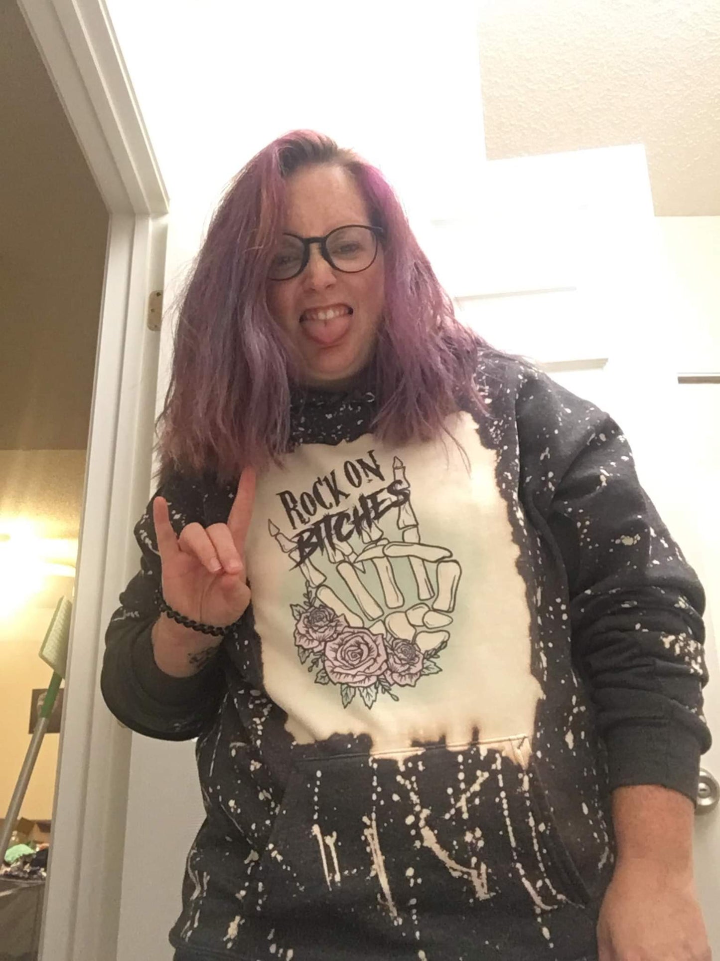 Rock on Bitches Ladies Shirt Girls Shirt