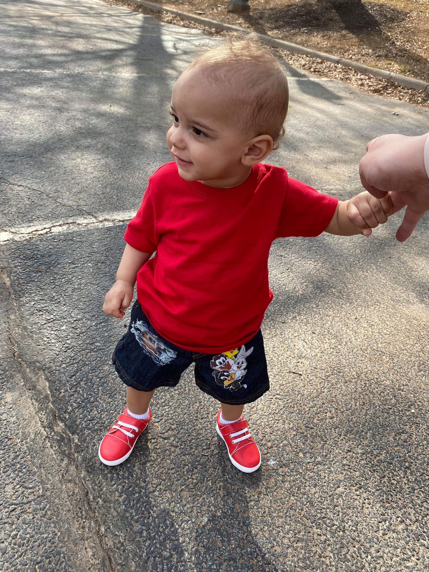 Loony Tunes Boys Distressed Jeans Shorts